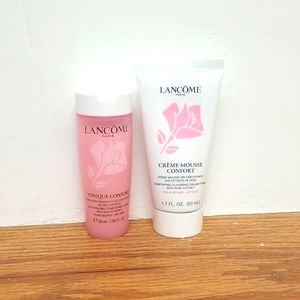LANCOME TONIQUE CONFORT RE-HYDRATING TONER & CREME MOUSSE CONFORT